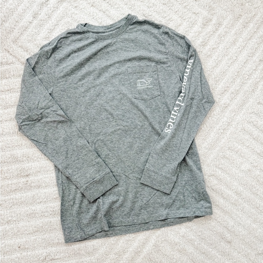 Vineyard Vines Boys' Long Sleeve USA Football Tee - Size L - Picture 1 of 4